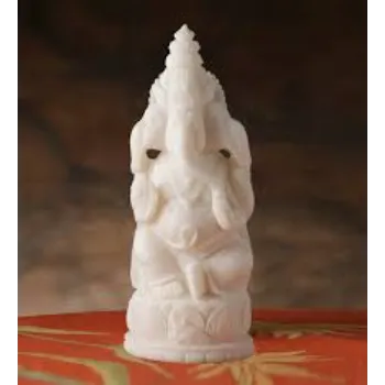 Lord Ganesh White Marble Statue 