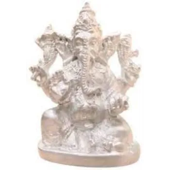  White Metal Ganesh Statue