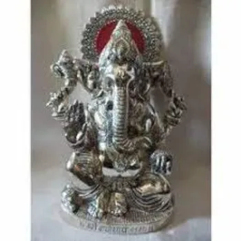  White Metal Ganesh Statue
