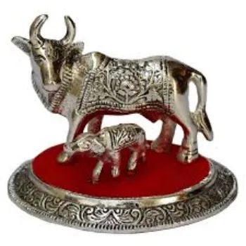  JaipurCrafts Gold Small Kamdhenu Cow Statue
