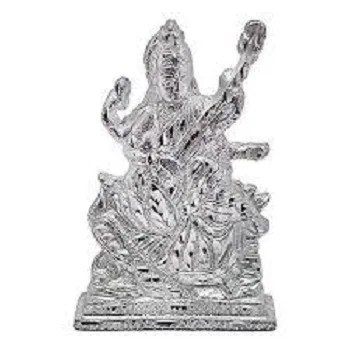 Silver Saraswati Metal Statue