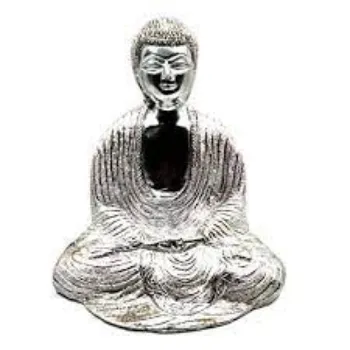 Silver Metal Buddha Statue