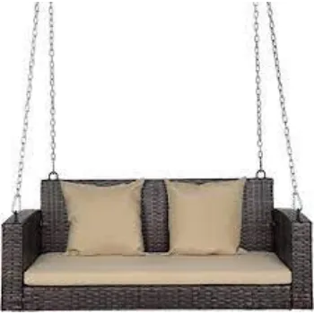 Durable Wicker Porch Swing
