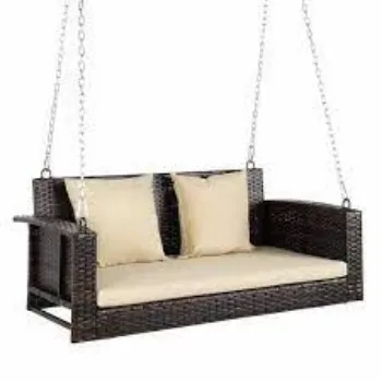 Durable Wicker Porch Swing