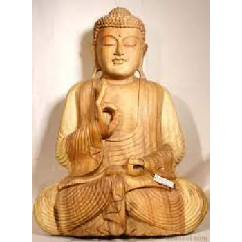  Wood Buddha Sculpture