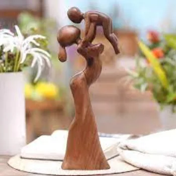  NOVICA Fair Trade Romantic Wood Figurine