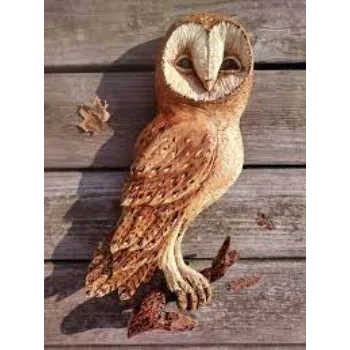  Needle Felted Barn Owl Sculpture