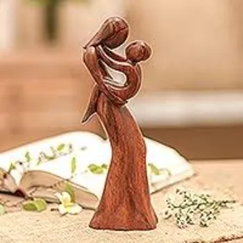  Novica Handmade Swept Up Wood Statuette