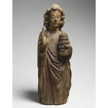  Painted Wood Sculpture from Europe