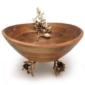 R N Wooden Bowl