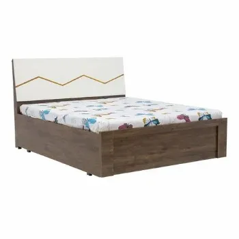 Printed Wooden Double Bed