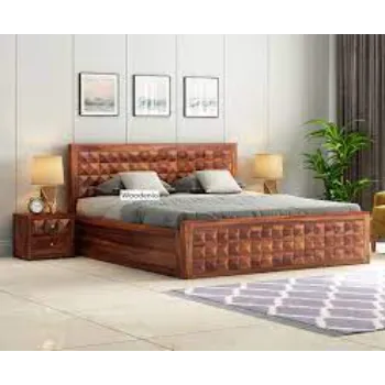 Solid Wooden Double Bed