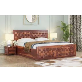 High Capacity Wooden Double Bed