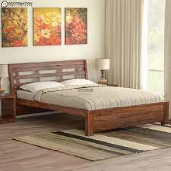 Hard Structure Wooden Double Bed