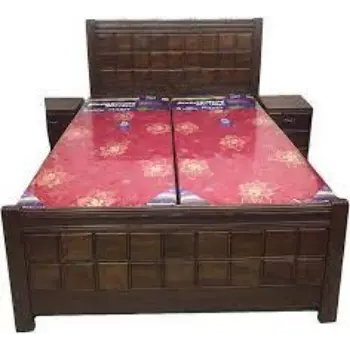 Fine Finishing Wooden Double Bed