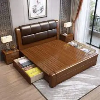 Attractive Wooden Double Bed
