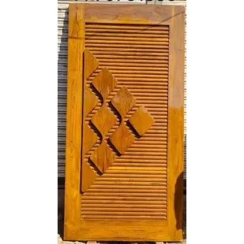 Polished Wooden Glass Door