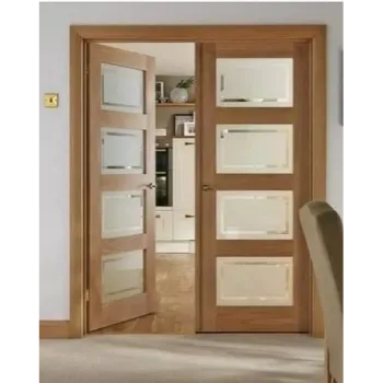 Solid Wooden Glass Door