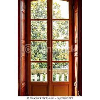Sunny Wooden Glass Door