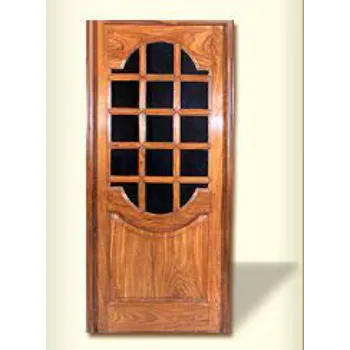 Polished Wooden Glass Door