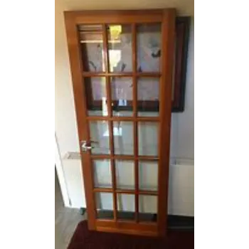 Plain Wooden Glass Door
