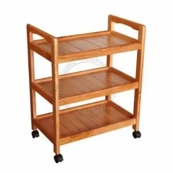 Polished Wooden Trolley