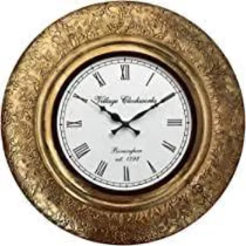  Royalscart Golden Wooden Polish Clock