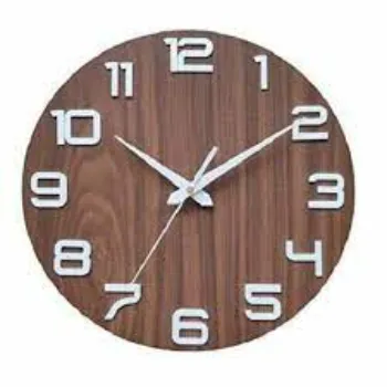Hitz MDF Wooden Stylish Round Shape Antique Wall Clock