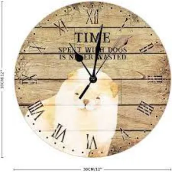 Chow Chow Wood Wall Clock