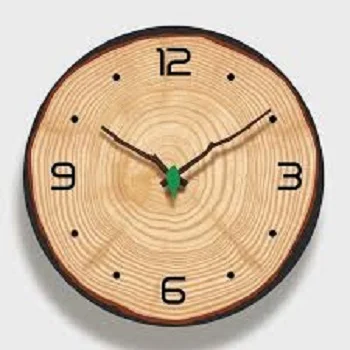 Nordic Annual Ring Wall Clock Wood Grain