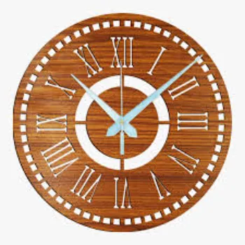  Novacrafts Roman Numbers Wooden Wall Clock