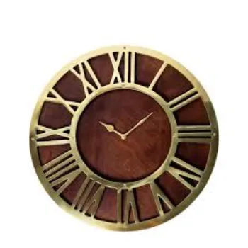  Vintage European Retro Wooden Roman Digital Craft Wall Clock