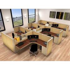 Modern Wooden Office Workstation