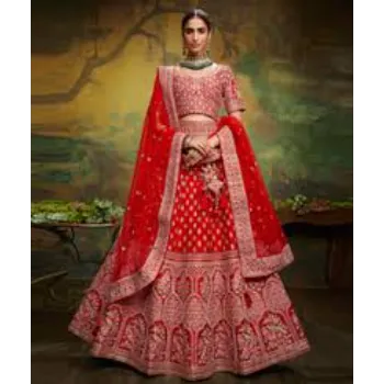 Anti wrinkle Woven Designer Lehenga