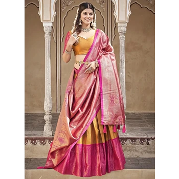 Red Color Bridal Wear Lehenga