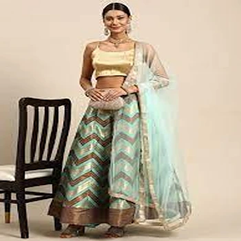 New Pattern Woven Designer Lehenga