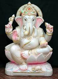 White Marble Ganesha Statue 