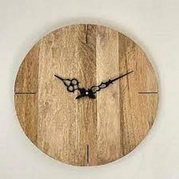 Carved Wooden Wall Clock 