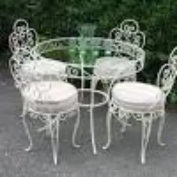 Polished Wrought Iron Chair