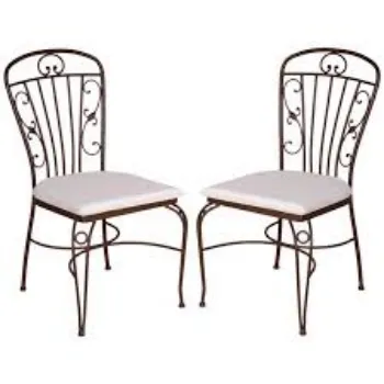 Polished Wrought Iron Chair