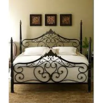 Fully Assembled Wrought Iron Double Bed