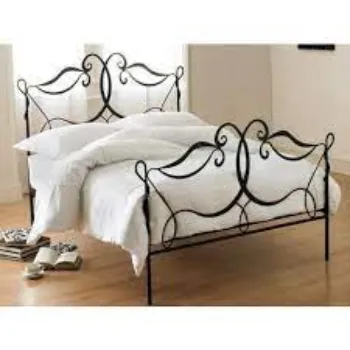 Fully Assembled Wrought Iron Double Bed