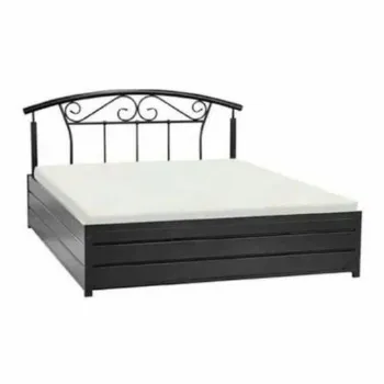 Caoted Wrought Iron Double Bed