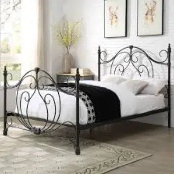 Attractive Designs Wrought Iron Double Bed