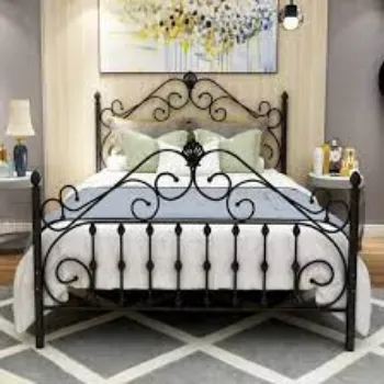 Attractive Wrought Iron Double Bed