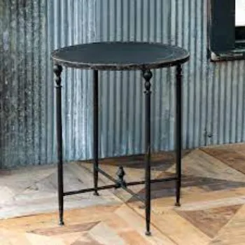 Polished Wrought Iron Table