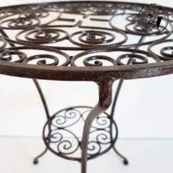 Polished Wrought Iron Table